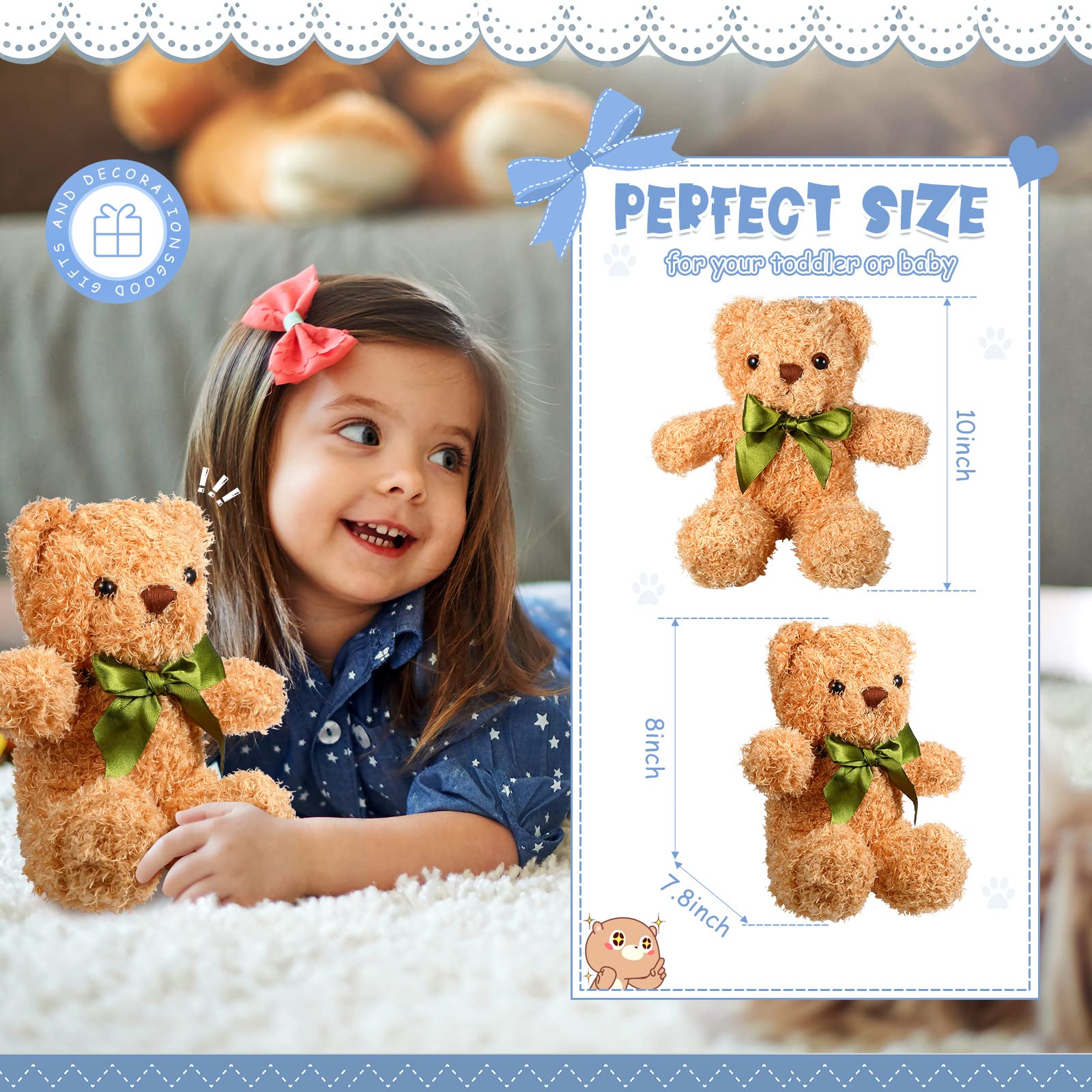 Amazon.com: HyDren 24 Pcs Bear Stuffed Animals Bulk Cute